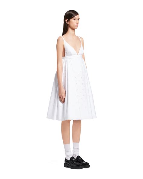 prada white maxi dress|farfetch prada dress.